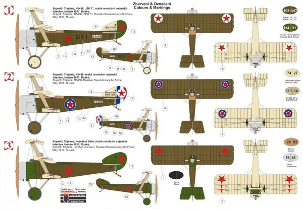 Kovozavody Prostejov KPM0182 Sopwith Triplane Russian 1/72