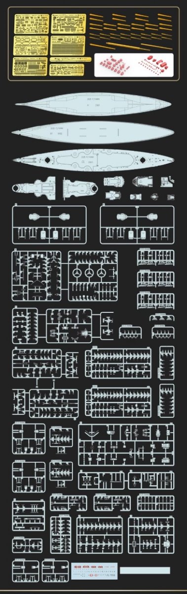 FlyHawk Model FH1133S German Navy  Battleship Tirpitz (1942 Deluxe Edition) 1/700