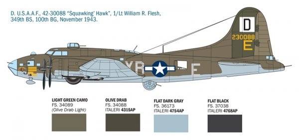 Italeri 1487 B-17F Flying Fortress 1/72