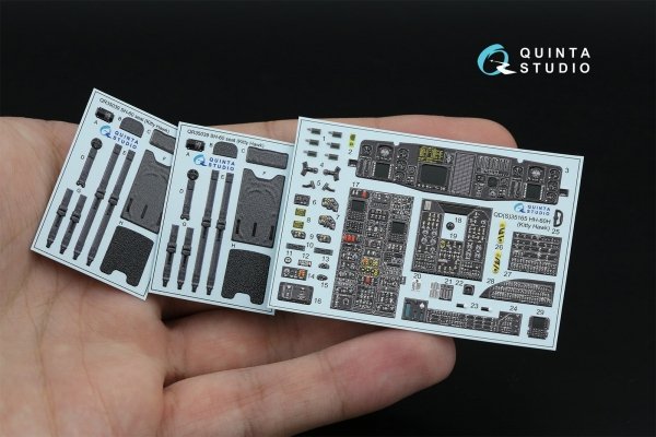 Quinta Studio QD35165 HH-60H Rescue Hawk 3D-Printed &amp; coloured Interior on decal paper (Kitty Hawk) 1/35