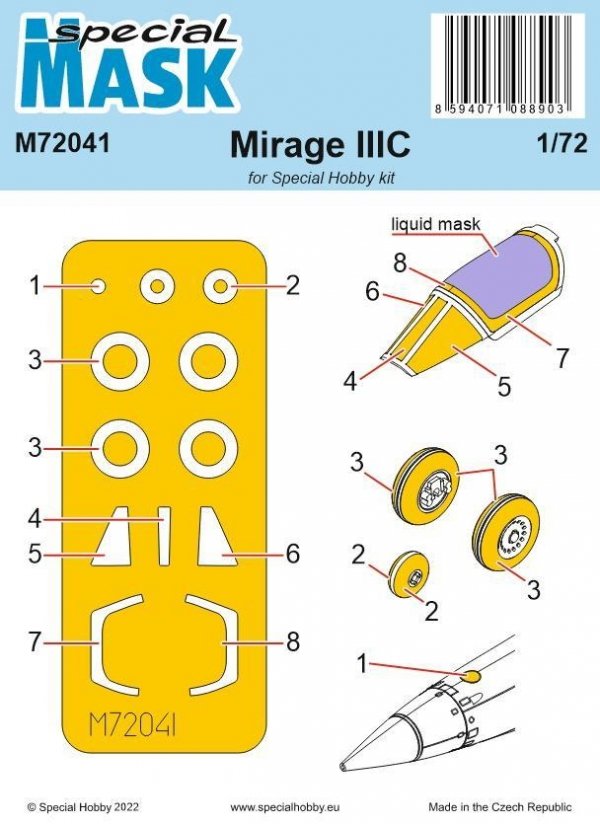 Special Hobby M72041 Mirage IIIC (for Special Hobby kit) 1/72