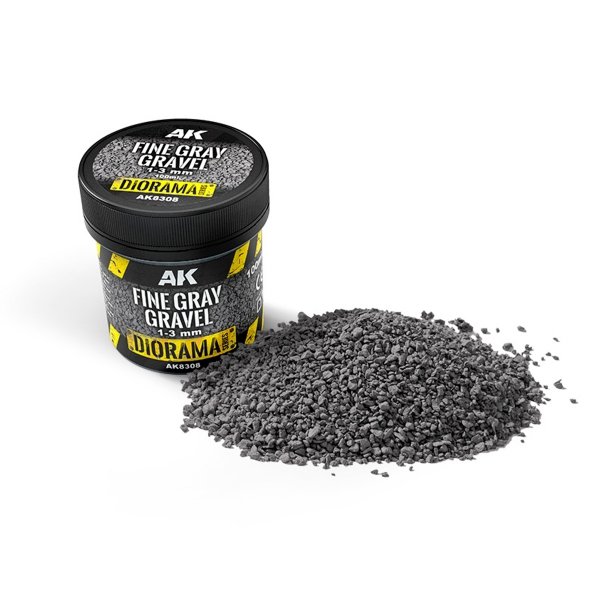 AK Interactive AK8308 FINE GRAY GRAVEL 1-3 MM 100ml