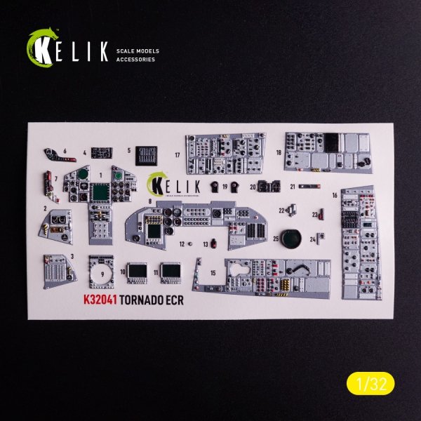 Kelik K32041 Tornado ECR - interior 3D decals for Italeri kit 1/32