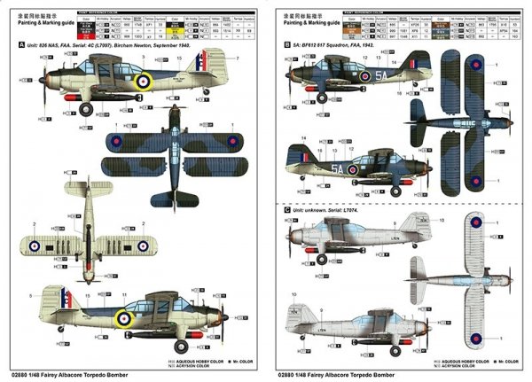 Trumpeter 02880 Fairey Albacore Torpedo Bomber 1:48
