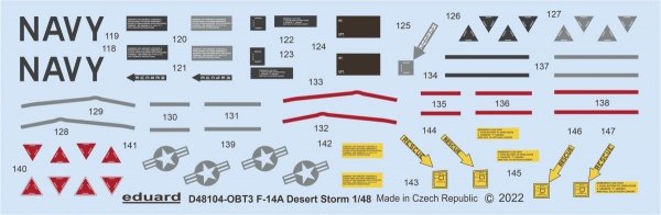 Eduard D48104 F-14A Desert Storm TAMIYA 1/48