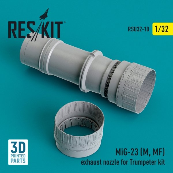 RESKIT RSU32-0010 MiG-23 (M, MF) exhaust nozzle for Trumpeter kit (3D Printed) (1/32)
