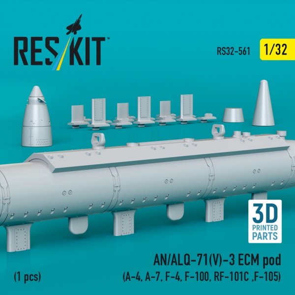 RESKIT RS32-0561 AN/ALQ-71(V)-3 ECM pod (1pcs) (3D Printed) 1/32