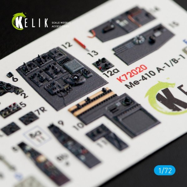 Kelik K72020 Me-410 A-1/B-1 interior 3D decals for Fine Molds kit (1/72)