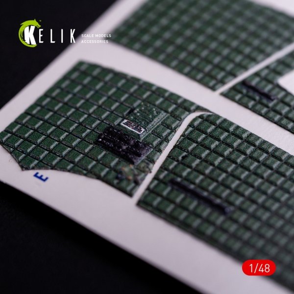 KELIK K48081 O-2A Skymaster interior 3D decals &quot;green decoration type&quot; for ICM kit 1/48