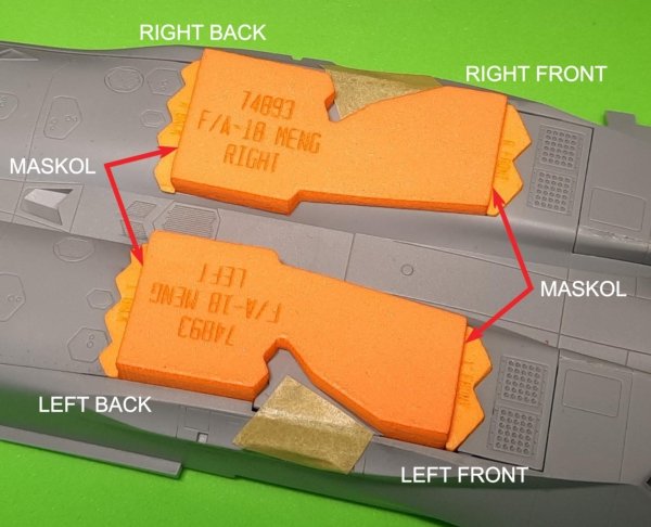 Omask 74893 F/A-18E / F / EA-18G wheelbay plugs (for Meng) 1/48
