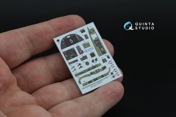 Quinta Studio QDS-48556 Bristol Beaufighter TF.Mk.X 3D-Printed &amp; coloured Interior on decal paper (Tamiya) (small version) 1/48