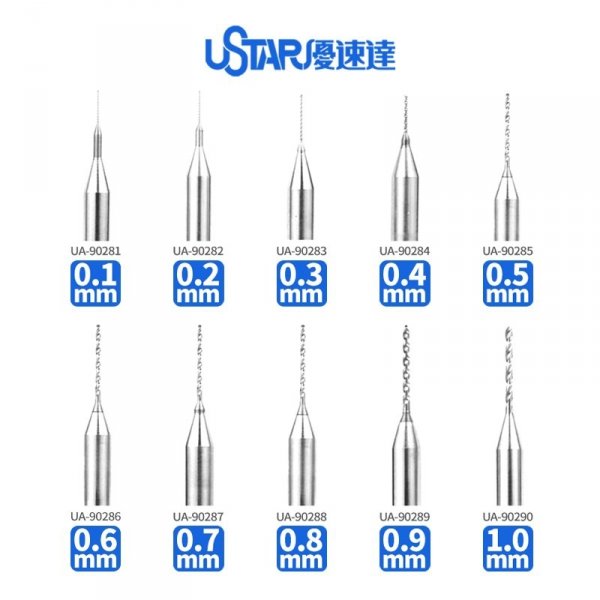 U-Star UA-90289 Tungsten steel Drill Bit 0.9 mm
