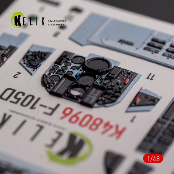 KELIK K48096 F-105D Thunderchief - interior 3D decals for HobbyBoss kit 1/48