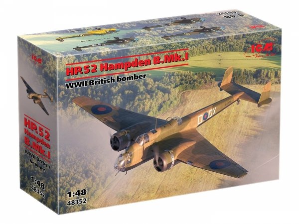 ICM 48352 HP.52 Hampden B.Mk.I WWII British bomber (100% new molds) 1/48