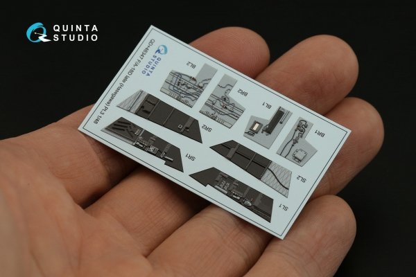 Quinta Studio QD+48347 FA-18D late 3D-Printed coloured Interior on decal paper (Hasegawa) (with 3D-printed resin parts) 1/48