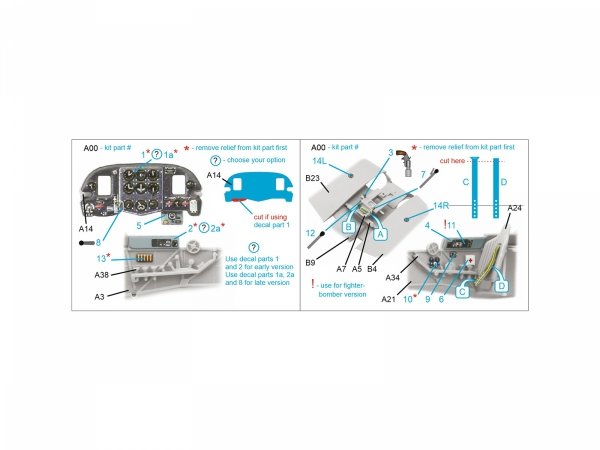 Quinta Studio QD72203 Yak-1 3D-Printed &amp; coloured Interior on decal paper (Zvezda) 1/72
