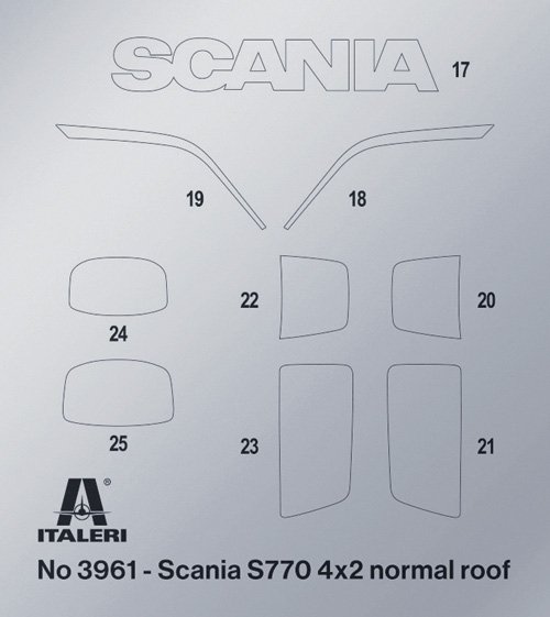 Italeri 3965 Scania 770 S V8 White Cab 1/24