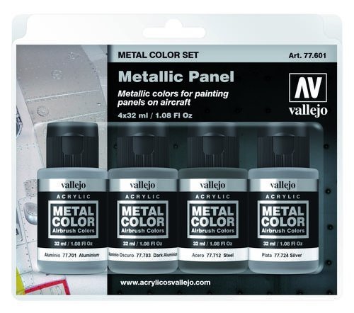 Vallejo 77601 Metallic Panel 4 x 32ml