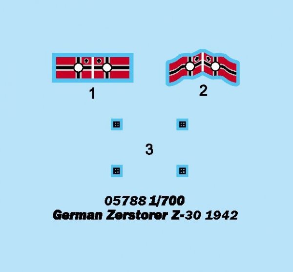 Trumpeter 05788 German Zerstorer Z-30 1942 1:700
