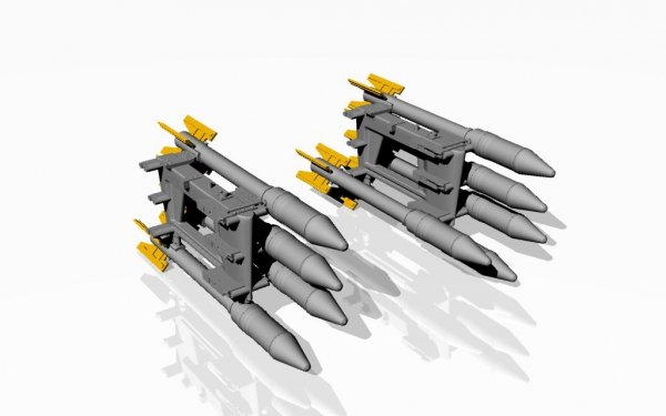 Armory Models ACA4814 S-3K unguided missiles w/ APU-14U launcher rack 1/48