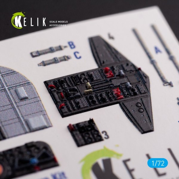 KELIK K72082 S-2A Tracker interior 3D decals for Hasegawa kit 1/72