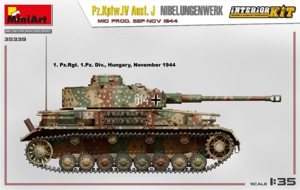 MiniArt 35339 Pz.Kpfw.IV Ausf. J Nibelungenwerk. MID PROD. SEP-NOV 1944 INTERIOR KIT 1/35