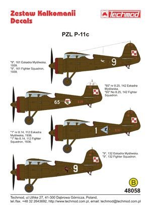 Techmod 48058 - PZL P.11c (1:48)