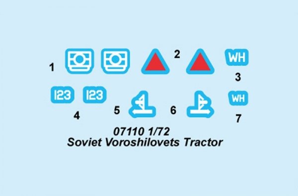 Trumpeter 07110 Soviet Voroshilovets Tractor 1/72