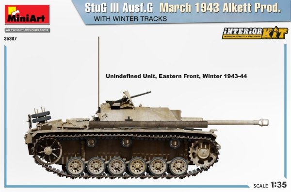 Mini Art 35367 StuG III Ausf. G March 1943 Alkett Prod. WITH WINTER TRACKS. INTERIOR KIT 1/35
