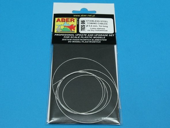 Aber TCS06 Stainless Steel Towing Cables 0,6mm, 1m long