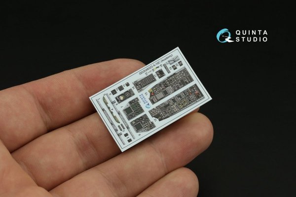 Quinta Studio QDS-48323 A-10C 3D-Printed &amp; coloured Interior on decal paper (Academy) (Small version) 1/48