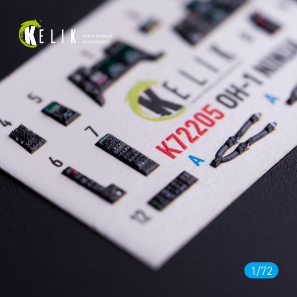 Kelik K72205 OH-1 NINJA - interior 3D decals for Aoshima kit (1/72)