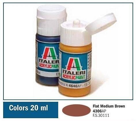 Italeri 4306AP FLAT MEDIUM BROWN 20ml 