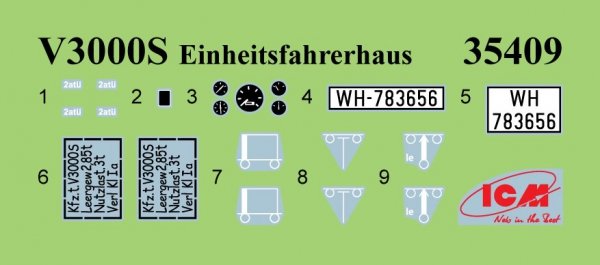 ICM 35409 V3000S Einheitsfahrerhaus WWII German Truck 1/35