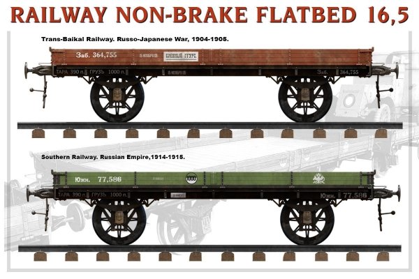 MiniArt 39004 RAILWAY NON-BRAKE FLATBED 16,5 t 1/35
