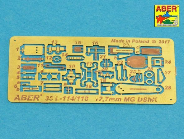 Aber 35L-114 Barrel for Russian 12,7mm heavy machine gun DShK, WWII version (JS-2:; JS-3; JSU-152) (1:35)