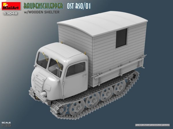 MiniArt 53048 Raupenschlepper OST RSO/01 w/ Wooden Shelter 1/35
