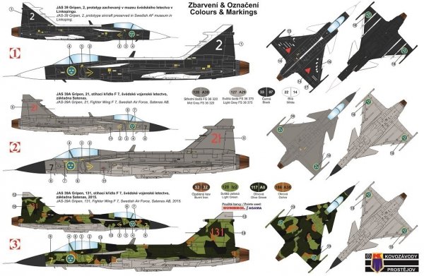 Kovozavody Prostejov KPM0162 JAS-39 Gripen “In Swedish service” 1/72