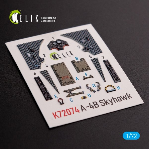 KELIK K72074 A-4B &quot;Skyhawk&quot; interior 3D decals for Hobby 2000/Fujimi kit 1/72