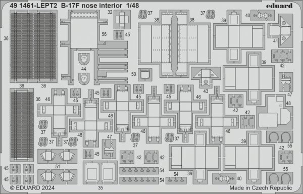 Eduard 491461 B-17F nose interior 1/48