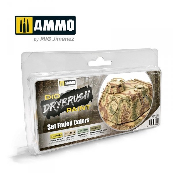 Ammo of Mig 7306 DRYBRUSH Set Faded Colors 4x40ml