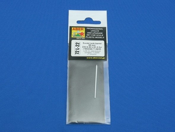 Aber 72L-23 Lufa 76,2mm L-11 do czołgu T-34/76 model z 1940 / Soviet tank barrel 76,2mm L-11 for T-34/76 model 1940 1/72