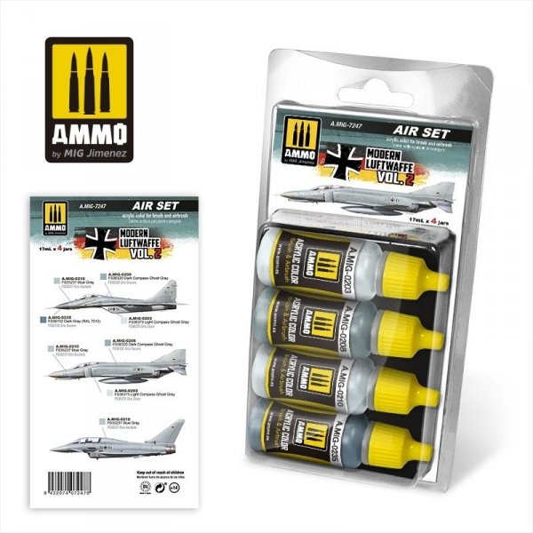 AMMO of Mig Jimenez 7247 Modern LUFTWAFFE Vol.2 Set SET 4x17ml
