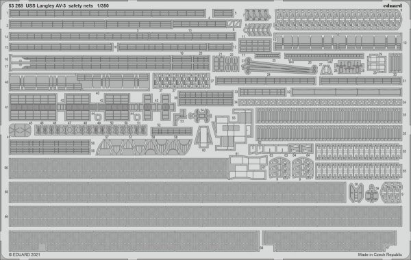 Eduard 53268 USS Langley AV-3 safety nets TRUMPETER 1/350