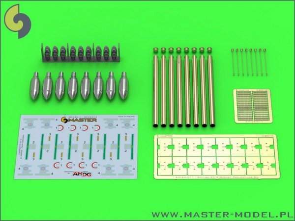 Master AM-24-011 British 3in Rocket RP-3 with 60LB SAP heads (8pcs) (1:24)