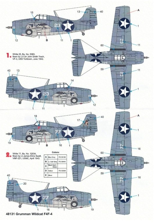 Techmod 48131 Grumman F4F-4 Wildcat 1/48