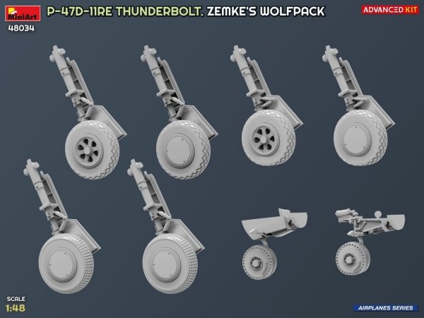 MiniArt 48034 P-47D-11RE Thunderbolt. Zemke's Wolfpack.  Advanced Kit  1/48