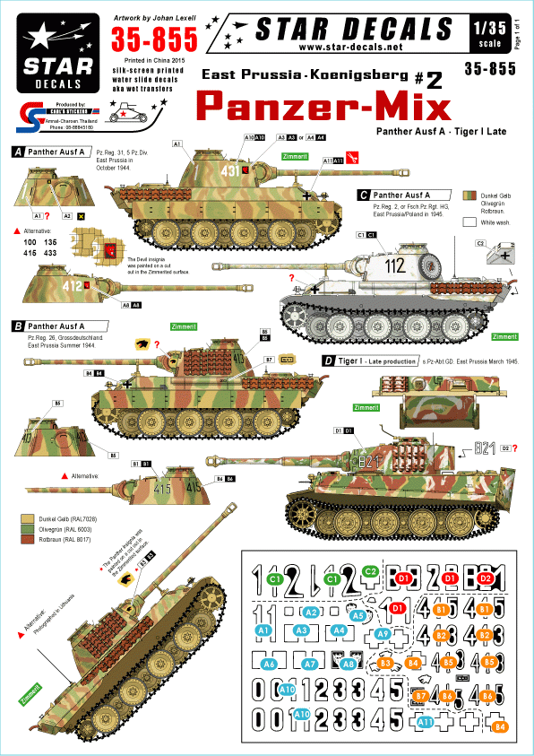 Star Decals 35-855 East Prussia/Koenigsberg 2 1/35