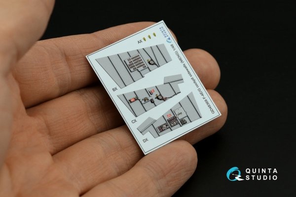 Quinta Studio QD+48342 F-4G late 3D-Printed &amp; coloured Interior on decal paper (Meng) (with 3D-printed resin parts) 1/48