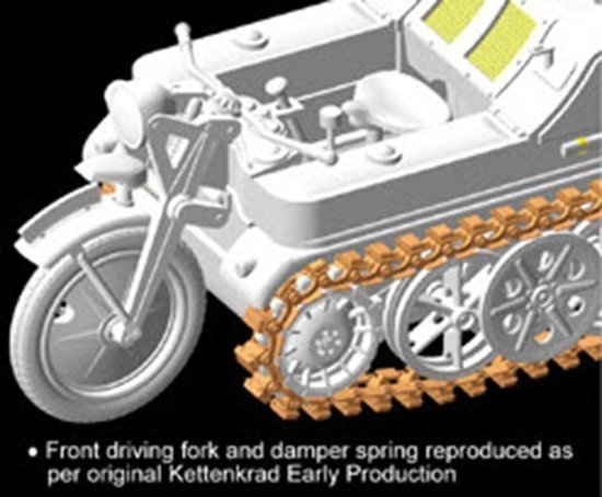 Dragon 6341 Sd.Kfz.2 Kettenkrad Early Production w/Infanteriekarren 1:35